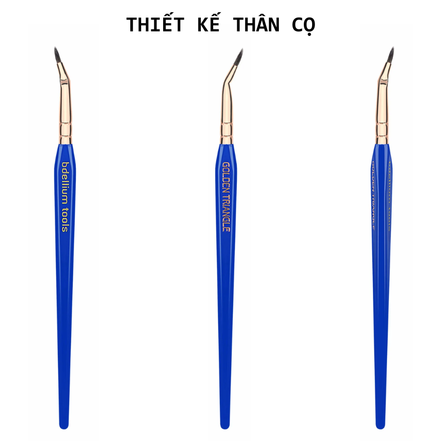 Cọ Kẻ Eyeliner Chuyên Nghiệp Đầu Gấp Bdellium Tools Golden Triangle B708 Bent Eyeliner